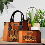 PREAUREUM "{split_values}" Personalized {collection_title} Leather Handbag