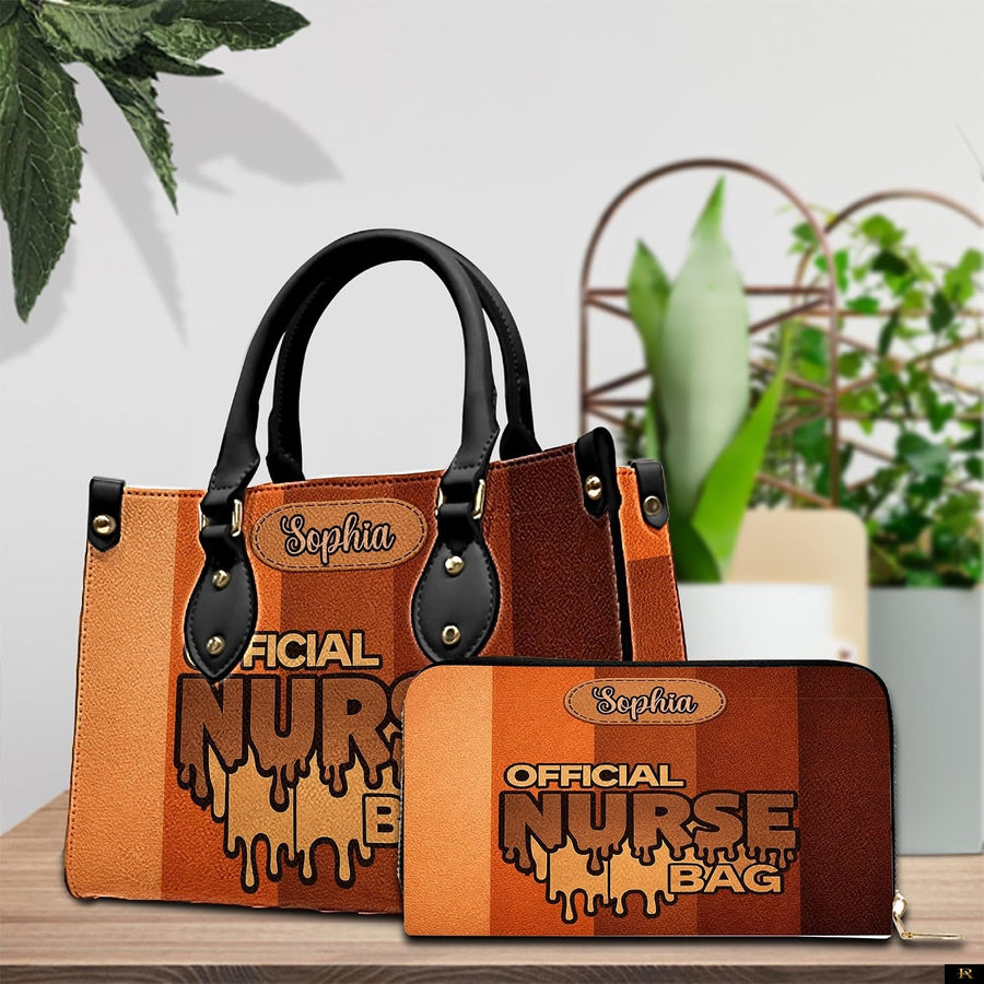 PREAUREUM "{split_values}" Personalized {collection_title} Leather Handbag
