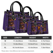 Personalized Book Lover Leather Handbag for Women, 3D Bookstore Library Tote Bag, Literary Gift for Readers, Bookworms