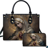 Immaculate Heart of Mary Devotional Art Handbag and Wallet Set