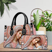 Back view of sleeping Madonna sacred art handbag
