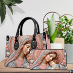 Back view of sleeping Madonna sacred art handbag