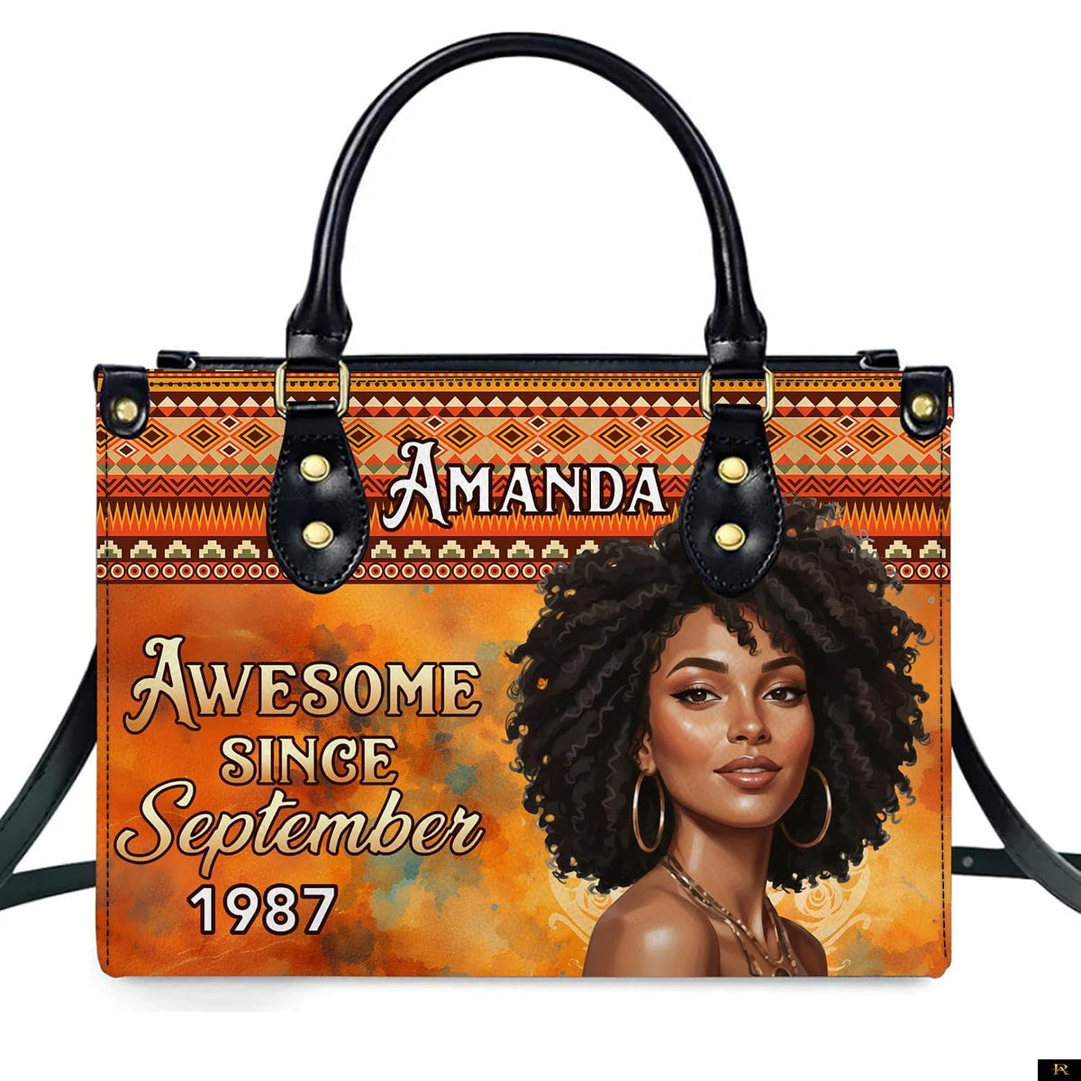 PREAUREUM "{split_values}" Personalized {collection_title} Leather Handbag
