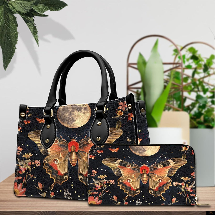 PREAUREUM "{split_values}" Personalized {collection_title} Leather Handbag