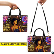 Personalized Black Women Leather Bag, Custom Name African Purses and Handbags Gifts for Mom Birthday Christmas Mothers Day