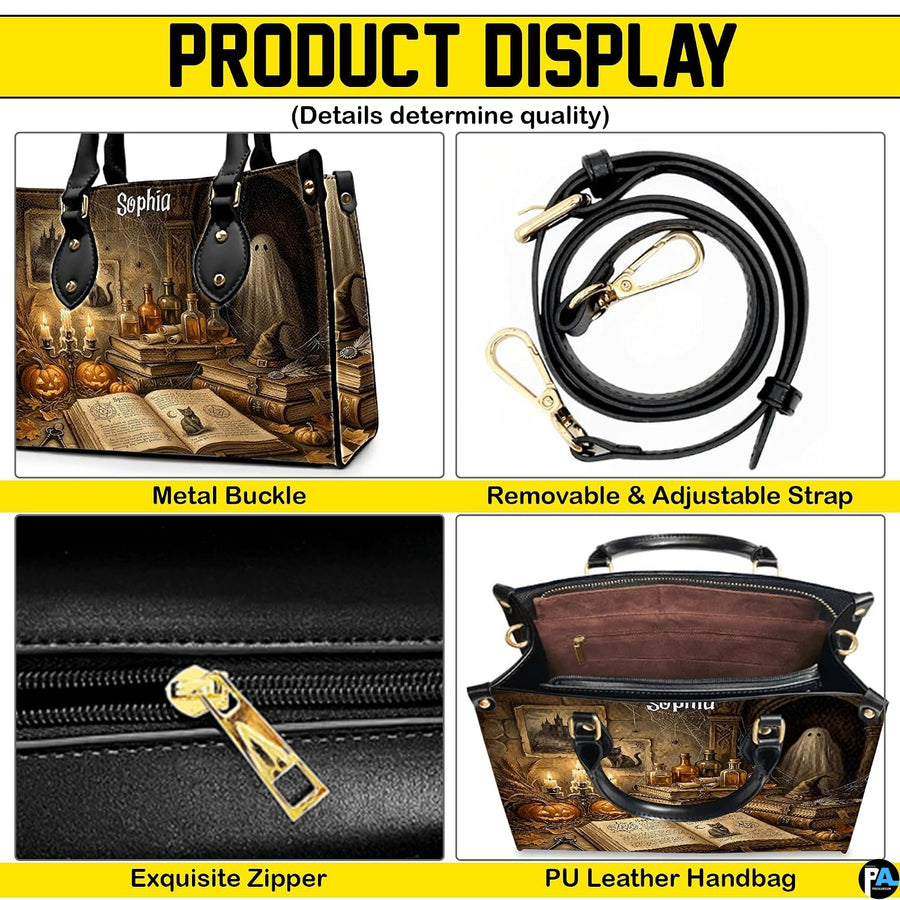 Visual demonstration showing handheld and over-the-shoulder styling options for the accessory.