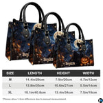 Personalized Bat Pumpkin Woman with a witch. Handbag