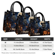 Personalized Bat Pumpkin Woman with a witch. Handbag