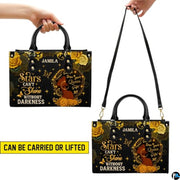 Personalized Black Woman Gold Rose Quote Handbag for Meaningful Gifts