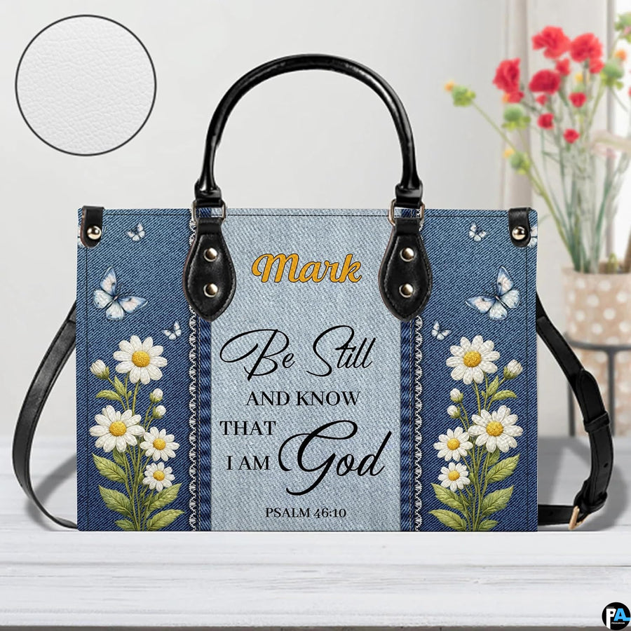 Lifestyle model perspective illustrating natural drape and proportion of the daisy scripture accessory ensemble