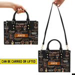 PREAUREUM "{split_values}" Personalized {collection_title} Leather Handbag