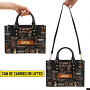 PREAUREUM "{split_values}" Personalized {collection_title} Leather Handbag