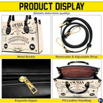 Personalized Board Black Cream Top-Handle Bag for Halloween Accessory
