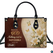 Personalized Christian Leather Handbag – Custom Purse Faith Gift for Mom, Grandma, Women Birthday or Christmas