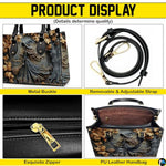 Personalized Halloween Leather Handbag – Custom Witch 3D Printing Effect Purses For Women – Spooky Gothic Shoulder Bag