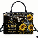 Personalized Christian Leather Handbag – Custom Purse Faith Gift for Mom, Grandma, Women Birthday or Christmas