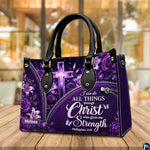 Personalized Christian Leather Handbag, Jesus Christian Tote Bag, Bible Purse, Religious Bags Gift for Mom, Women