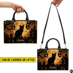 Black Cat Leather Bag – Vintage Cat Art Handbag, Stylish Animal-Themed Purse, Unique Gift for Cat Lovers