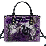 Personalized Purple Witch and Dragon Art Handbag