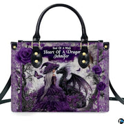 Personalized Purple Witch and Dragon Art Handbag