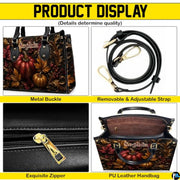Personalized Halloween Gothic Leather Handbag Custom Raven Black Cat Purse Dark Fantasy Shoulder Bag Gift for Women
