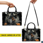 Personalized Halloween Leather Handbag – Custom Witch 3D Printing Effect Purses For Women – Spooky Gothic Shoulder Bag