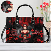 PREAUREUM "{split_values}" Personalized {collection_title} Leather Handbag