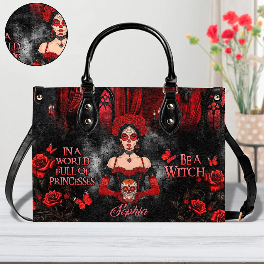 PREAUREUM "{split_values}" Personalized {collection_title} Leather Handbag