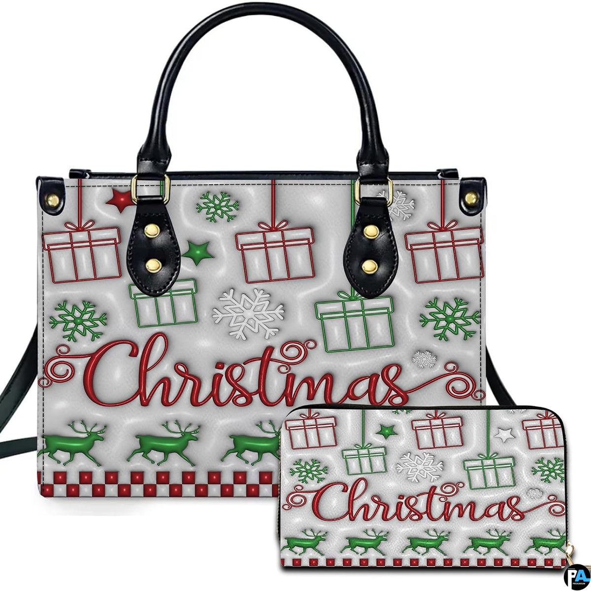 Personalized Christmas Holiday Elements Handbag for Christmas Gift