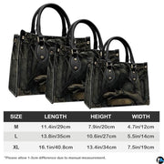 Personalized Animal Leather Handbag – Custom Name Flowers with 2D Print with 3D Effect – Gift for Gramma, Mom, Daughter