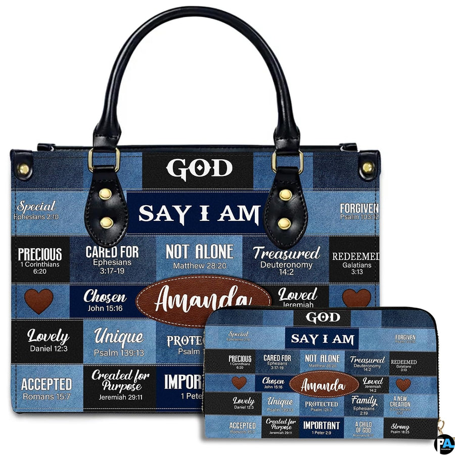 Personalized Christian Leather Handbag For Women, Bible Purse, Religious Bags Christian Gift For Women Her, Jesus Bag