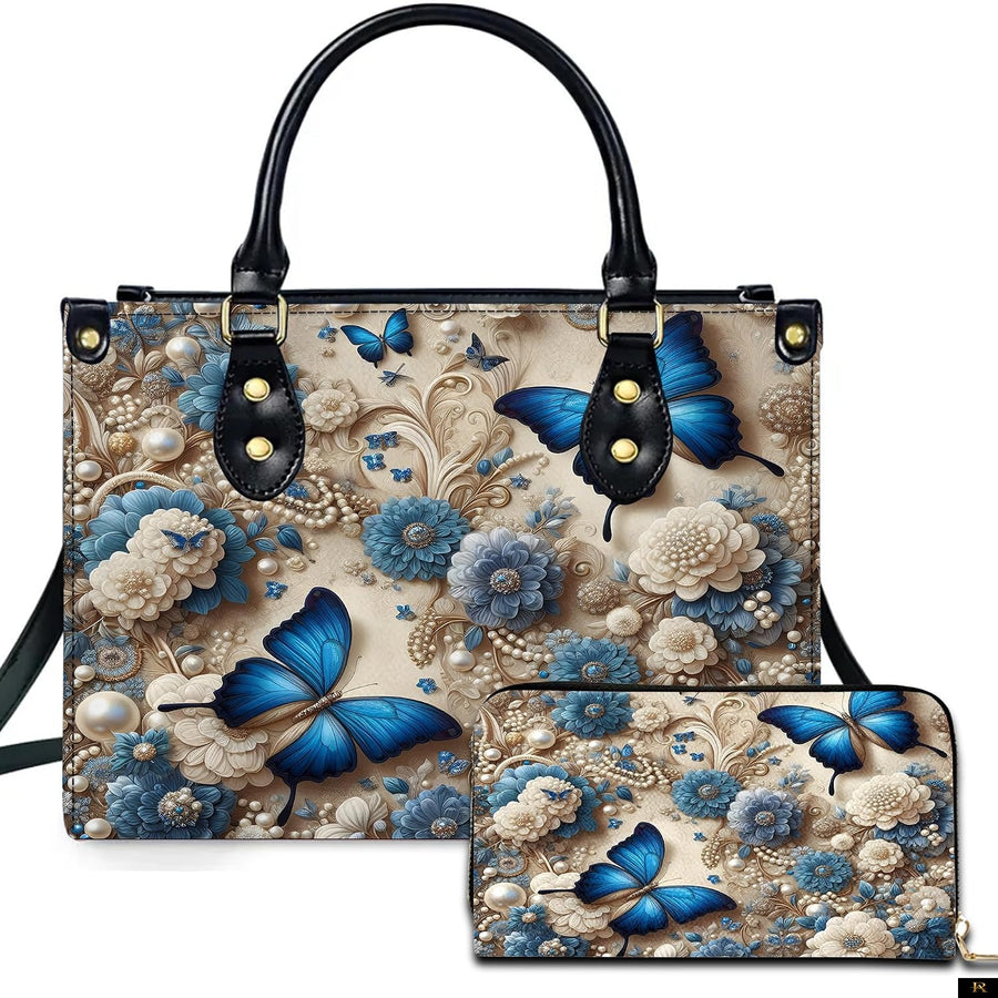 PREAUREUM "{split_values}" Personalized {collection_title} Leather Handbag