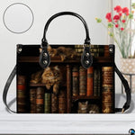 Personalized Halloween Leather Handbag – Custom Witch 3D Printing Effect Purses For Women – Spooky Gothic Shoulder Bag