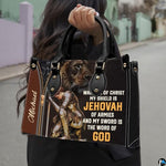 Personalized Christian Leather Handbag, Jesus Christian Tote Bag, Bible Purse, Religious Bags Gift for Mom, Women
