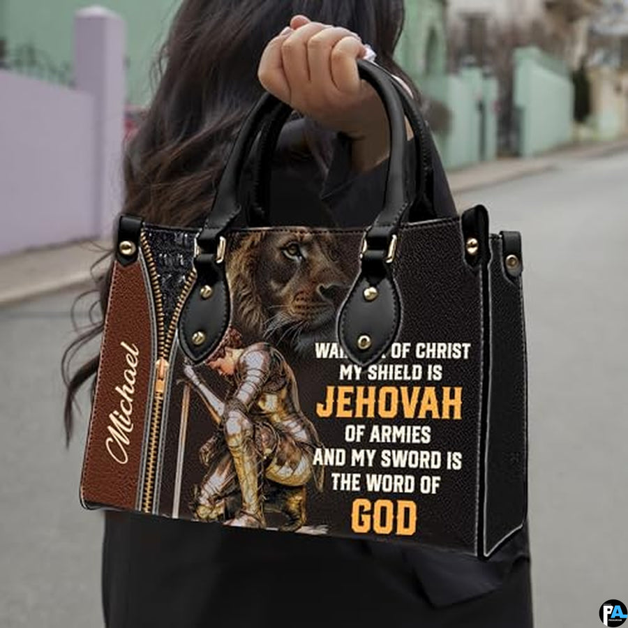 Personalized Christian Leather Handbag, Jesus Christian Tote Bag, Bible Purse, Religious Bags Gift for Mom, Women