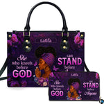 Personalized Leather Handbag for Black Women, Custom African Purse Bag Set, Birthday Meaningful Gifts for Mom, Friend