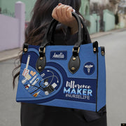 PREAUREUM "{split_values}" Personalized {collection_title} Leather Handbag