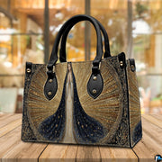 Complete matching handbag and wallet set in starry navy Virgin Mary arrangement