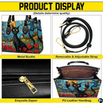 Visual collage displaying van gogh cat art motifs and detailed print perspective views.
