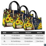 Personalized Sunflower 'Be Still' Religious Handbag