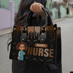 PREAUREUM "{split_values}" Personalized {collection_title} Leather Handbag