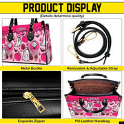 PREAUREUM "{split_values}" Personalized {collection_title} Leather Handbag