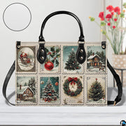 Interior view of the handbag displaying lining and spacious central compartment.