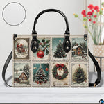 Interior view of the handbag displaying lining and spacious central compartment.