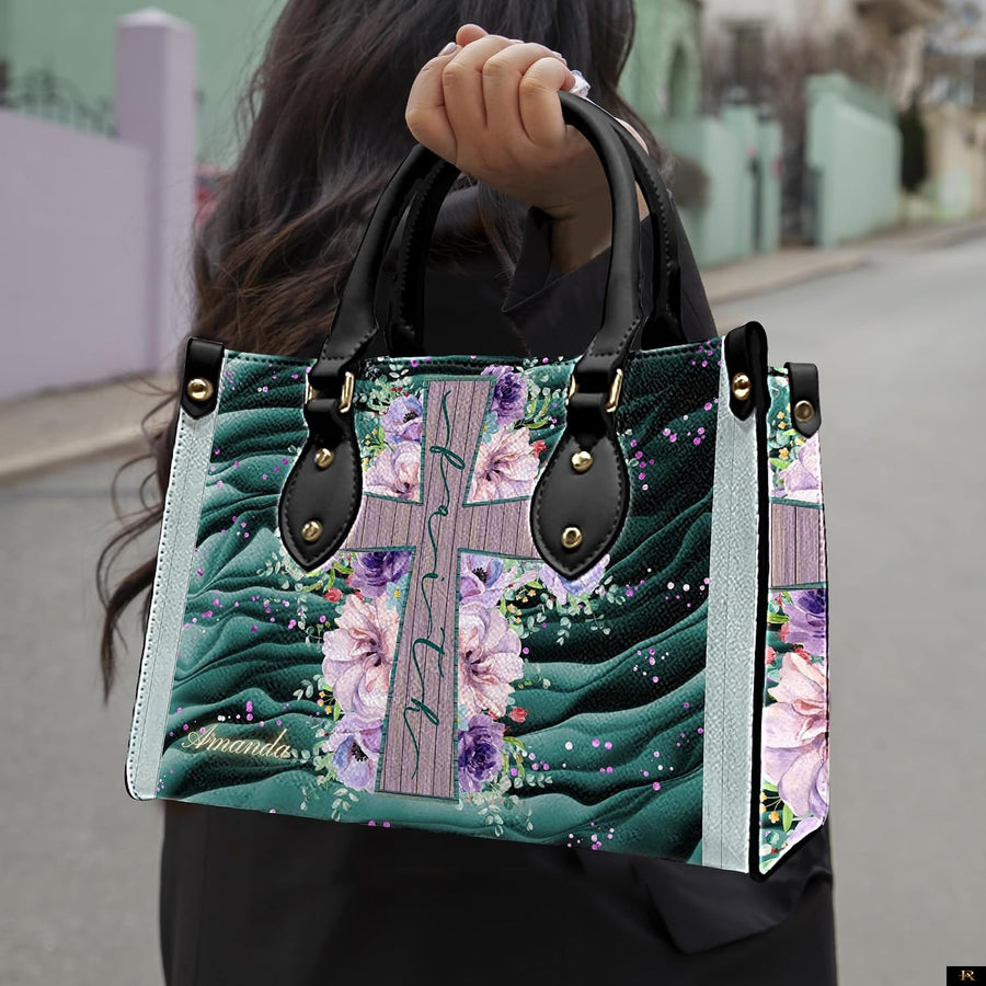 PREAUREUM "{split_values}" Personalized {collection_title} Leather Handbag