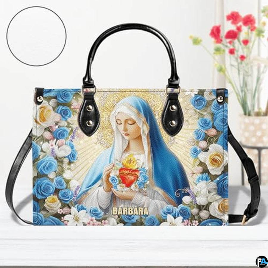 Custom Flower Religious, floral Handbag for Christian Women Gift