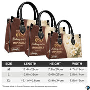 Personalized Christian Leather Handbag – Custom Purse Faith Gift for Mom, Grandma, Women Birthday or Christmas