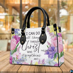 Personalized Flower Christian inspiration with floral elements Handbag