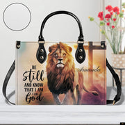 PREAUREUM "{split_values}" Personalized {collection_title} Leather Handbag