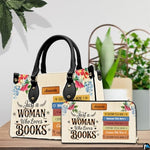 Personalized Flower literary floral Handbag for Book Lovers
